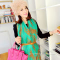 Horse design green color ladies' fashion scarf shawl for four season(PP626DL)